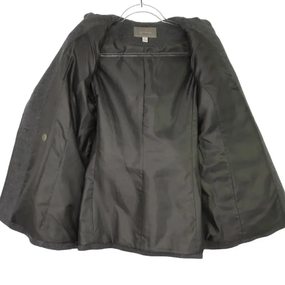 Croft & Barrow Charcoal Gray Double-Breasted Wool Pea Coat Medium Women's Coat
